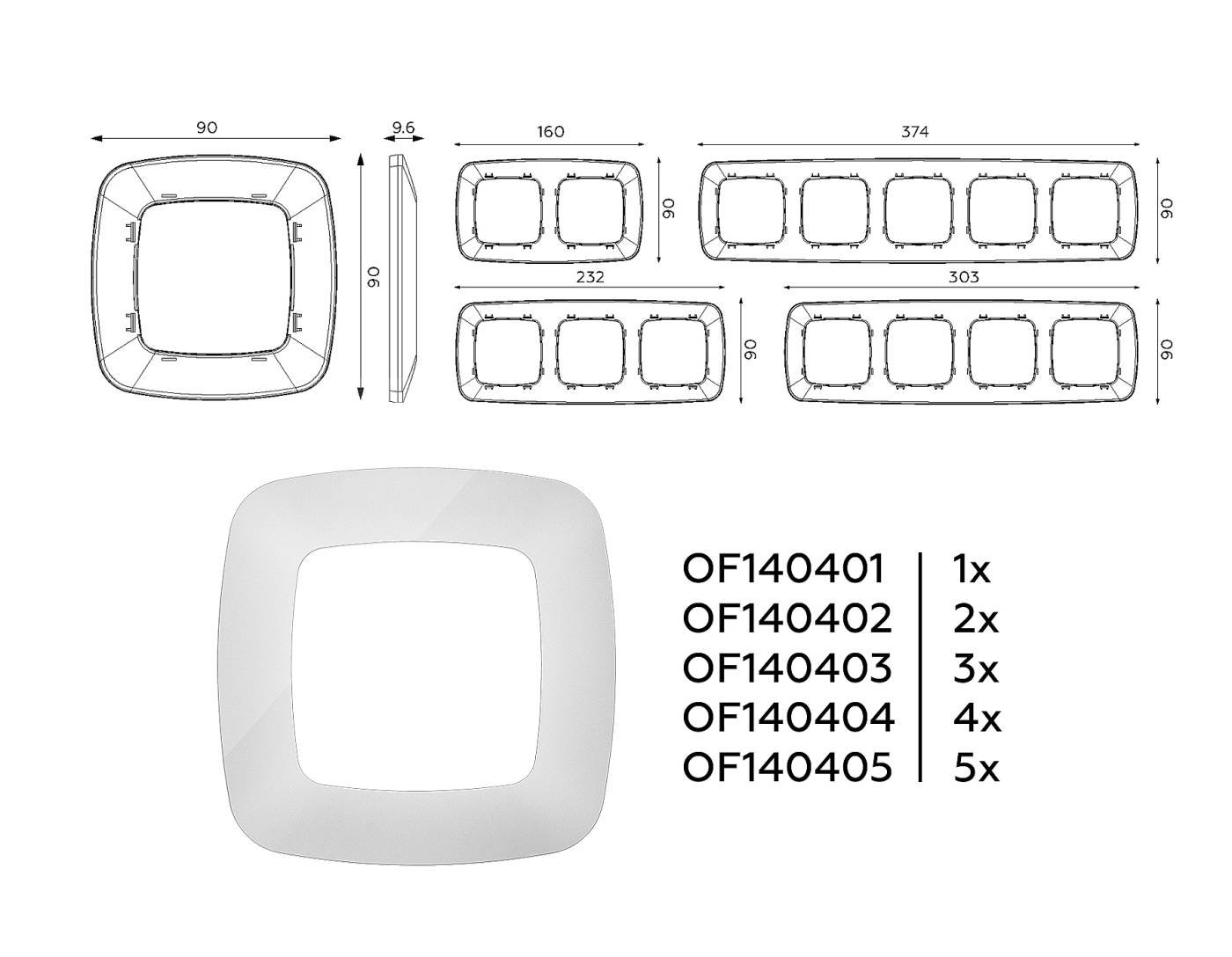 Рамка Ambrella Volt Ecta OF140401