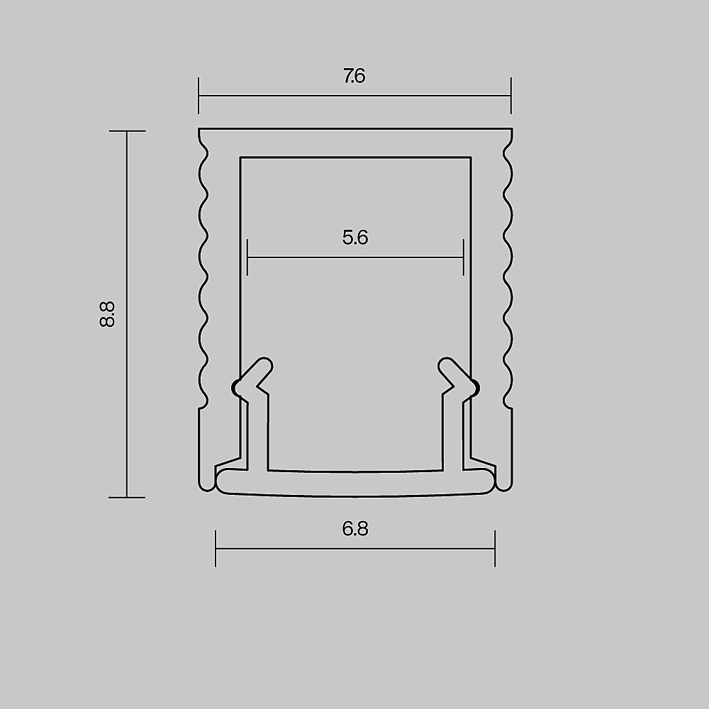 631010 Профиль Maytoni Накладной профиль 631010