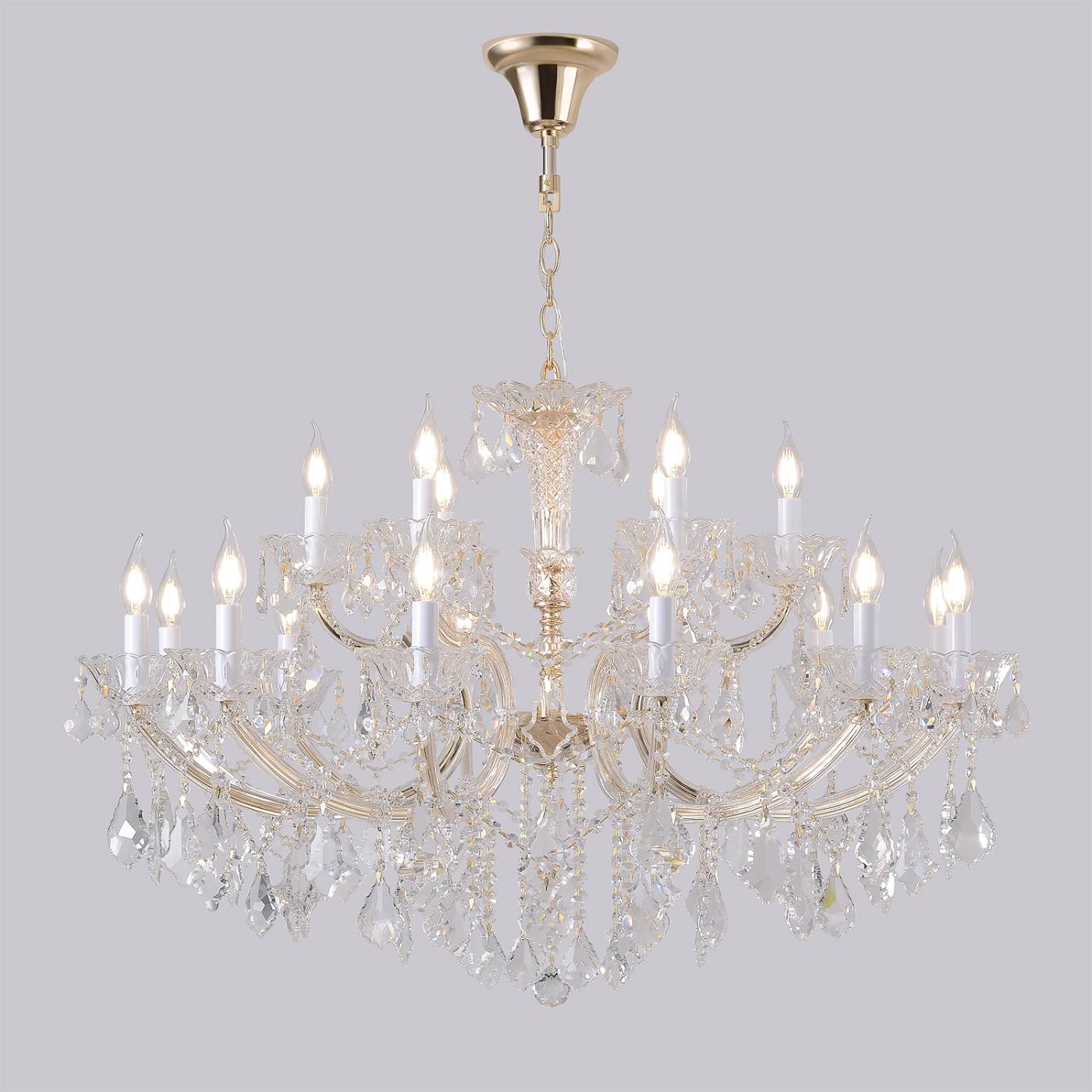 CRISTELLE SP12+6 GOLD Подвесная люстра CRISTELLE Crystal Lux CRISTELLE SP12+6 GOLD