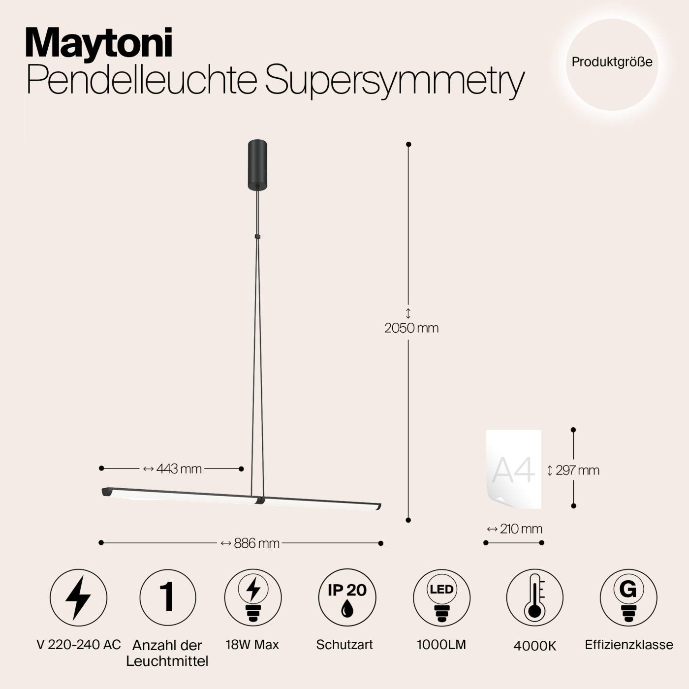 Светильник подвесной Maytoni Supersymmetry P096PL-L11BK1