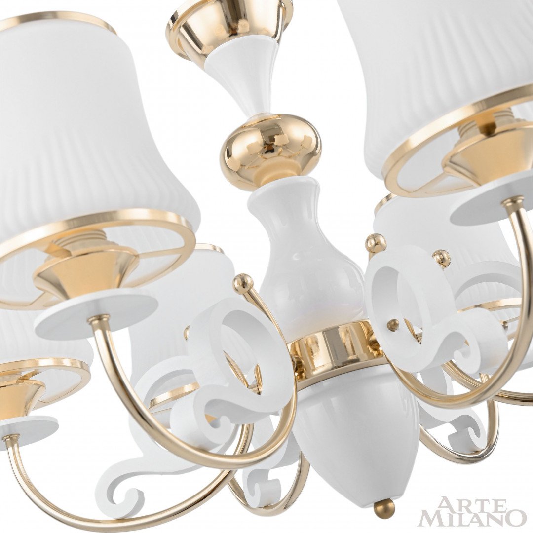 301097/6 Wh/Gd Подвесная люстра Arte Milano Florentia-1097 301097/6 Wh/Gd