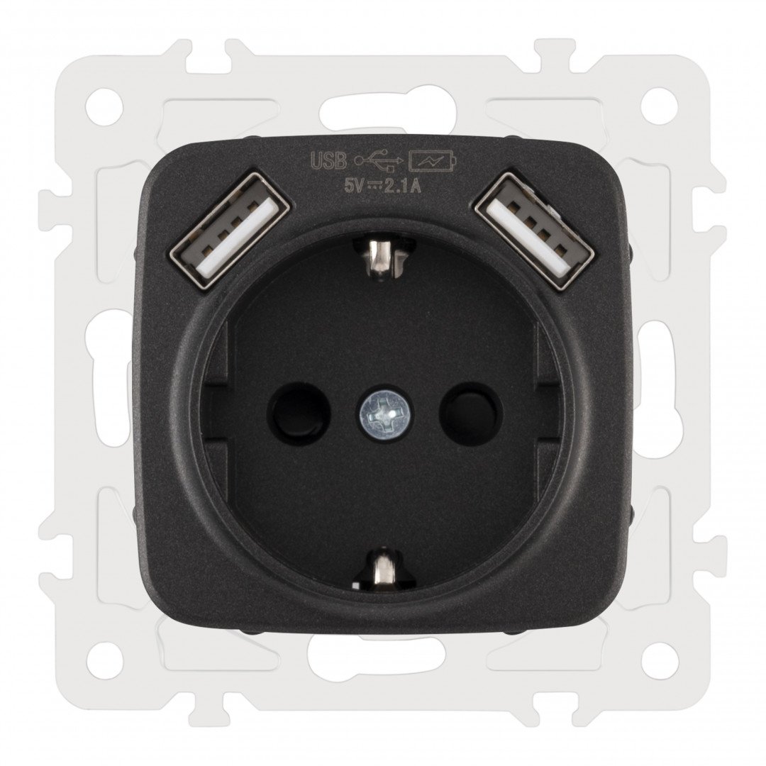 Розетка Arte Milano Am-205 205.47-1.black