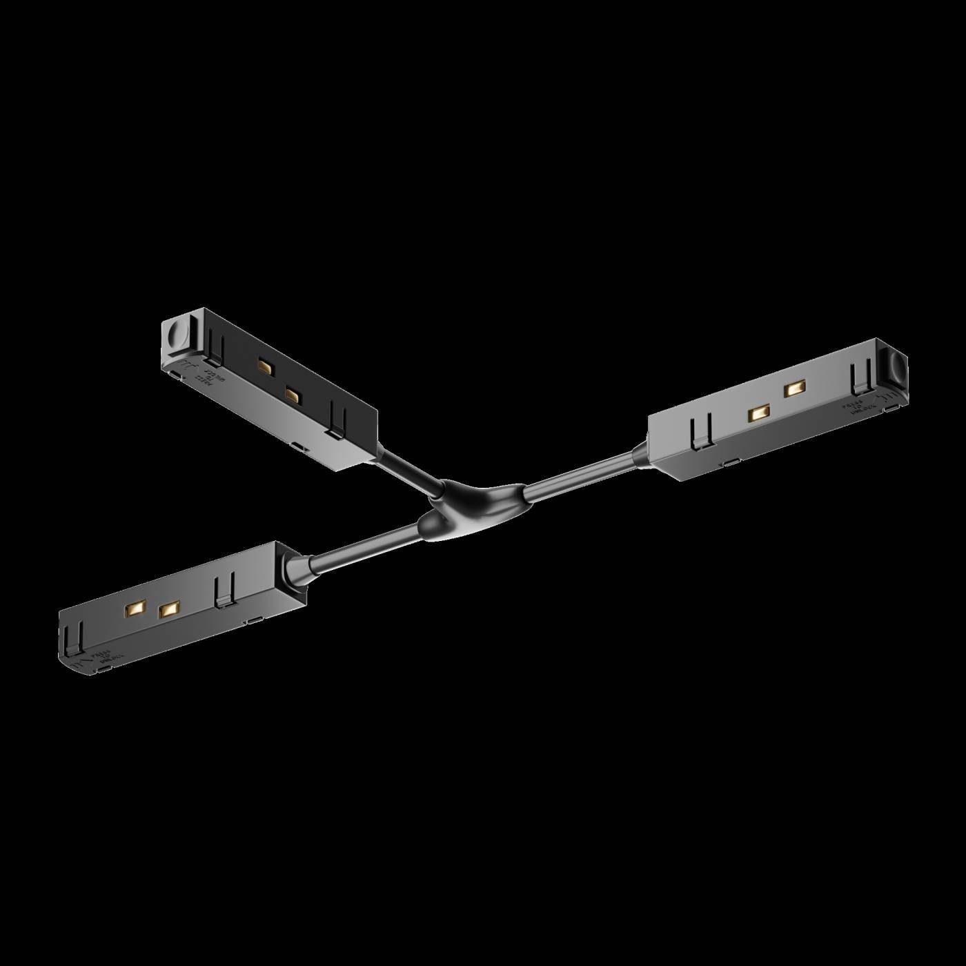 Коннектор питания Т-образный Gravity черный Maytoni Accessories for tracks Gravity TRA004CWT-22B