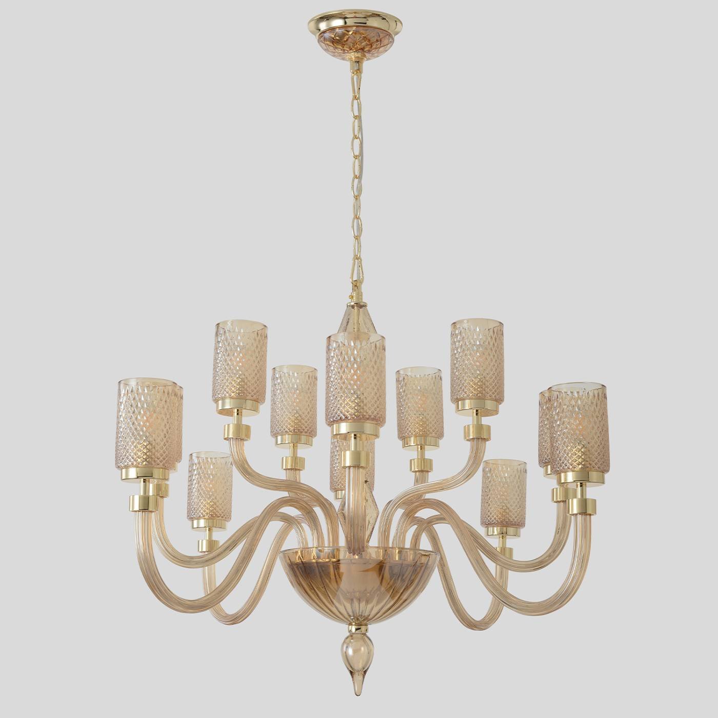 SILVESTRO SP12 AMBER Подвесная люстра Crystal Lux Silvestro SILVESTRO SP12 AMBER
