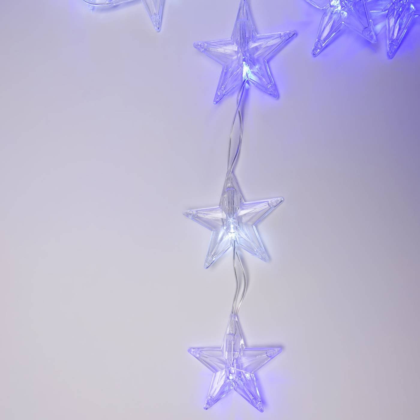 Занавес светодиодный фигурный Звёздочки-1 Uniel ULD-E5505-196/DTK WHITE-BLUE IP20 STARS-1