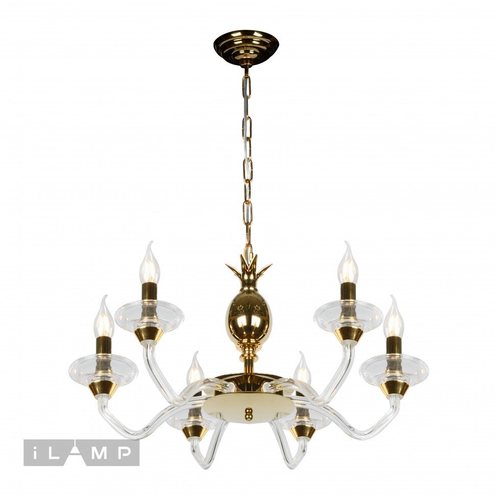 YT2049-8 GD+Cear Люстра подвесная Flo iLamp YT2049-8 GD+Cear