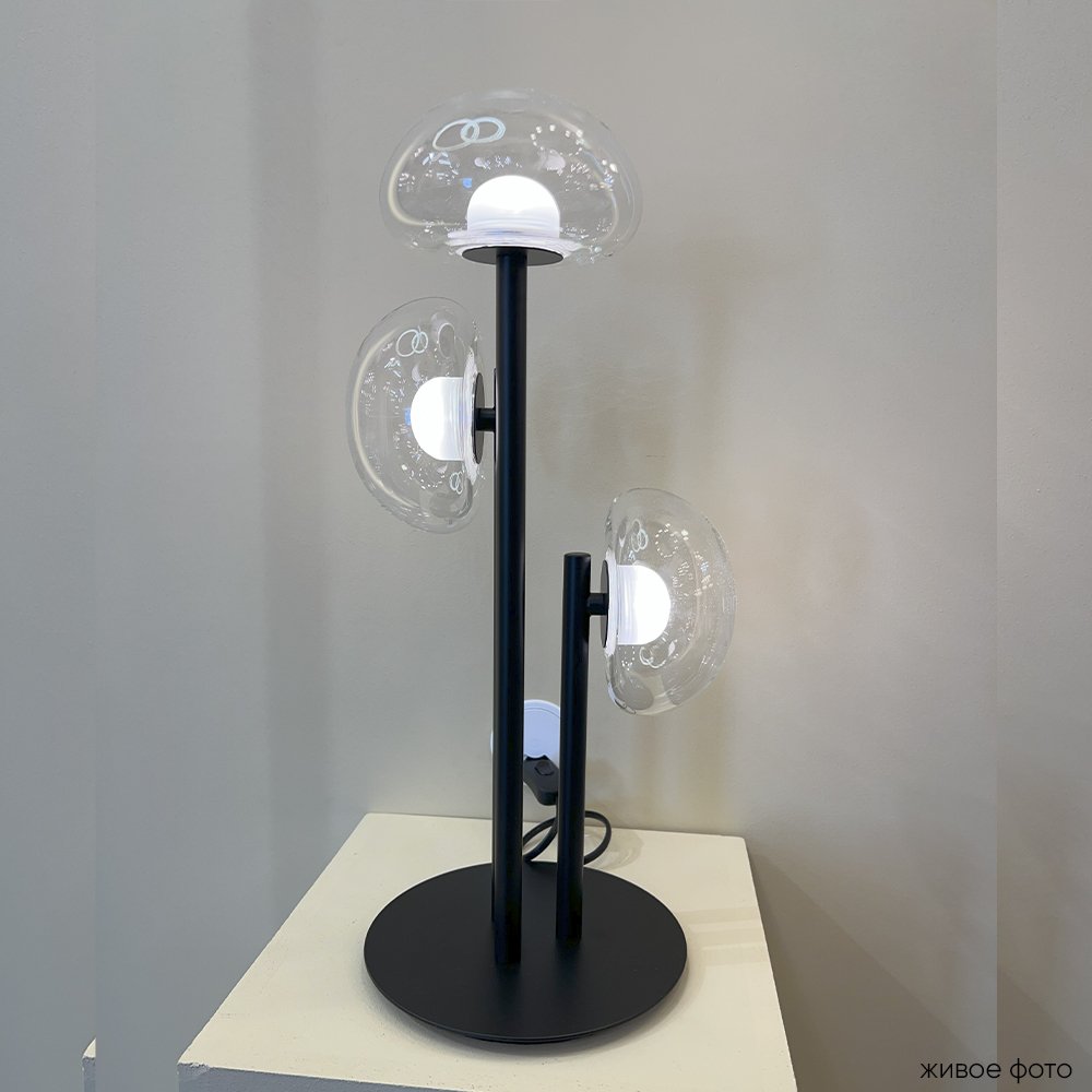 Настольная лампа Crystal Lux Bosque BOSQUE LG3 BLACK/TRANSPARENT