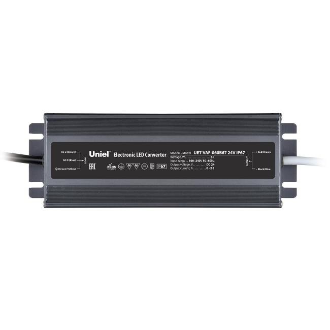 UET-VAF-060B67 24V IP67 Драйвер для LED ленты Uniel UET-VAF-060B67 24V IP67