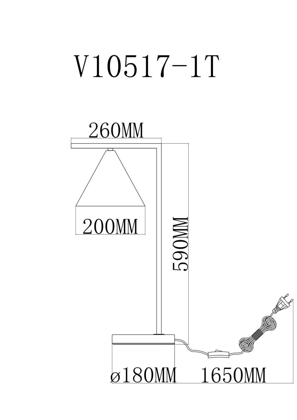 V11595-1T Настольная лампа Moderli Omaha V11595-1T
