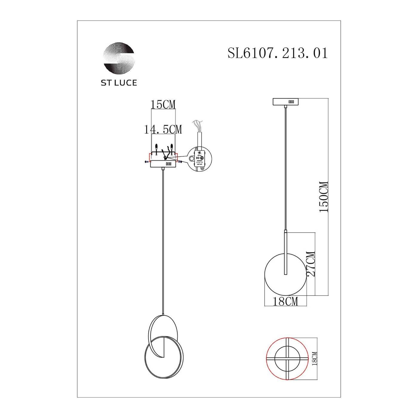 Светильник подвесной ST Luce Eclisse SL6107.213.01