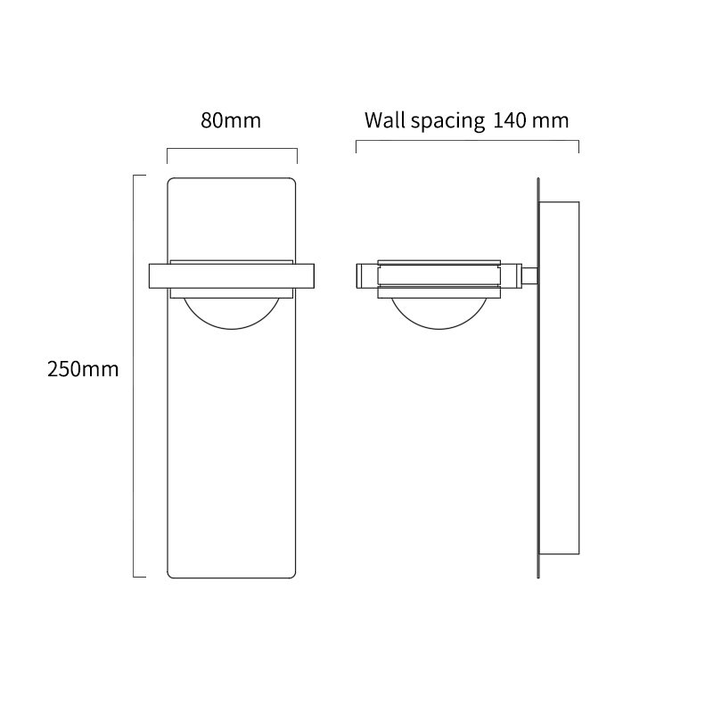 MT9108-1W gun black Настенный светильник Delight Collection Wall lamp MT9108-1W gun black