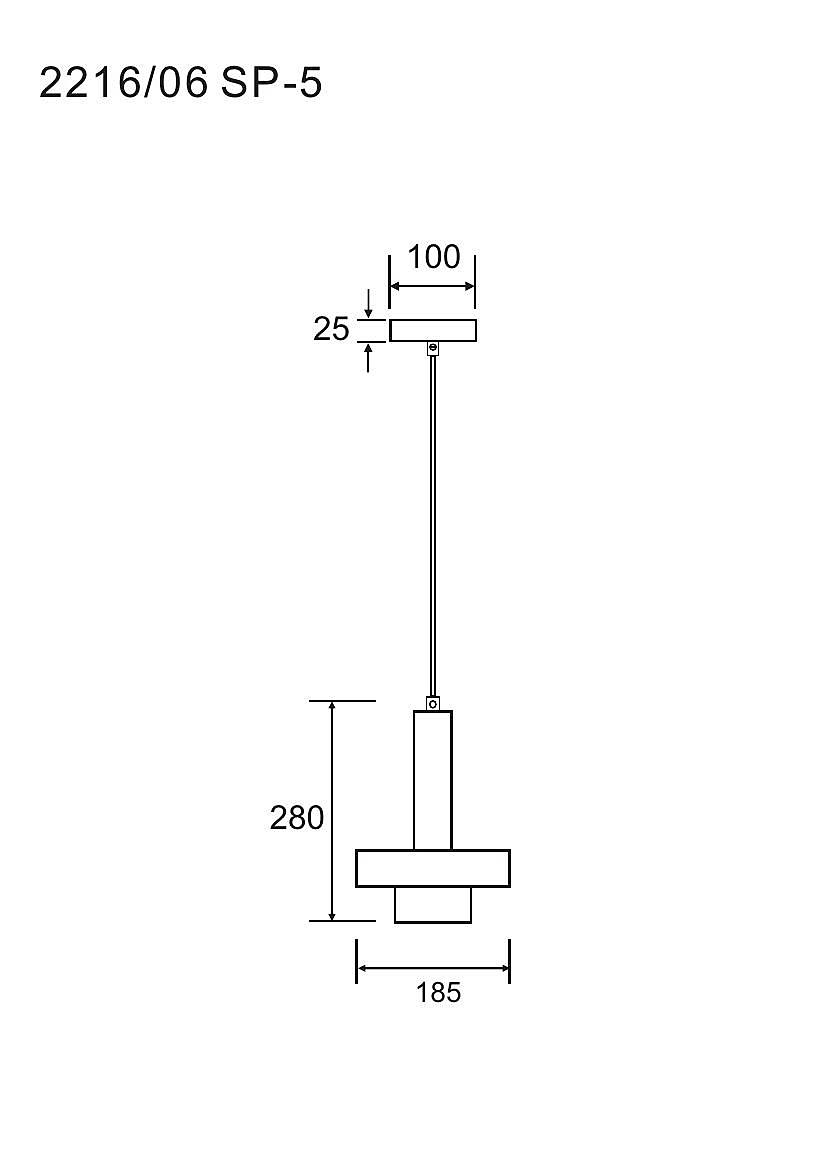 2216/06 SP-5 Светильник подвесной Divinare Delta 2216/06 SP-5