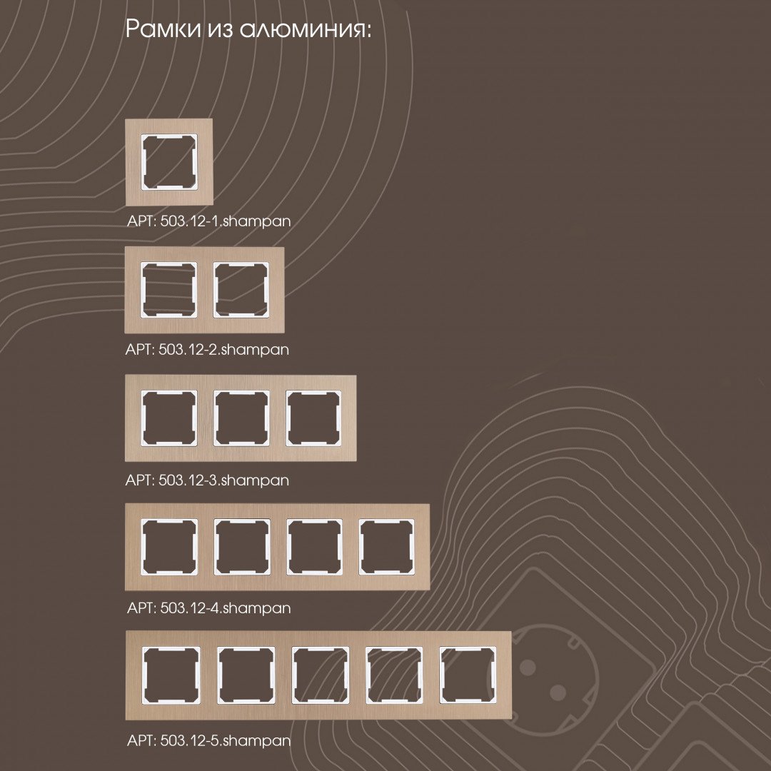 203.45-2.shampan Розетка Arte Milano Am-203 203.45-2.shampan