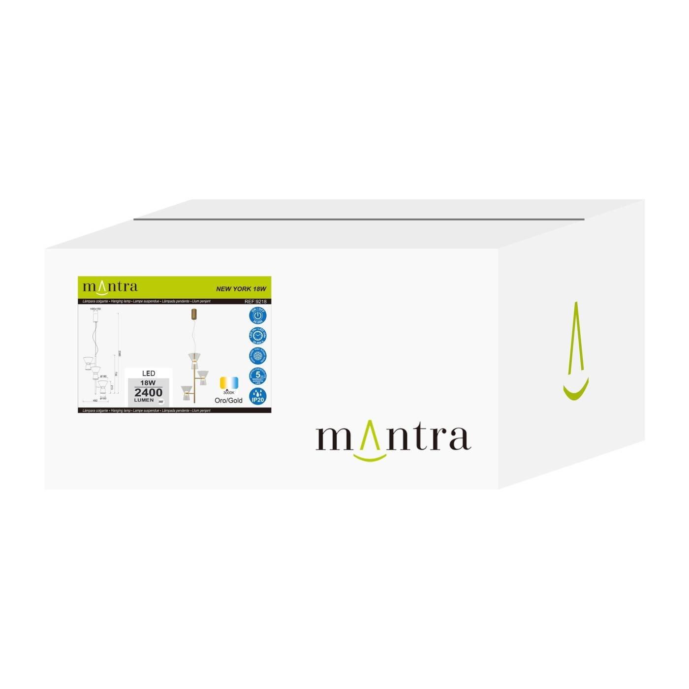 9218 Подвесная люстра NEW YORK Mantra 9218