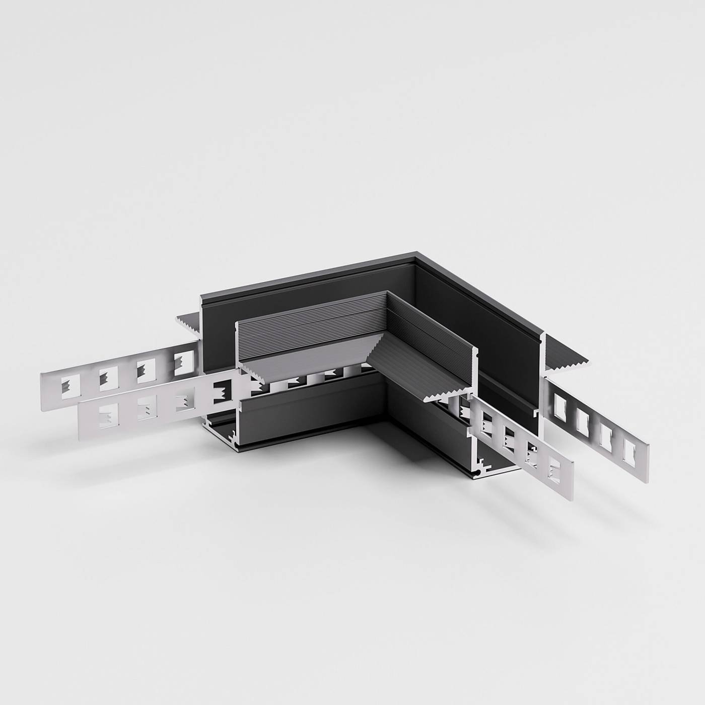 Коннектор для шинопровода Elektrostandard Slim Magnetic Slim Magnetic Коннектор угловой для встраиваемого шинопровода под ГКЛ 12,5мм (черный) 85212/00