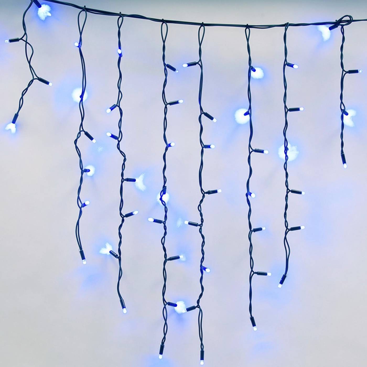 Бахрома светодиодная с эффектом мерцания, 3м Uniel ULD-B3010-200/TBK BLUE IP67