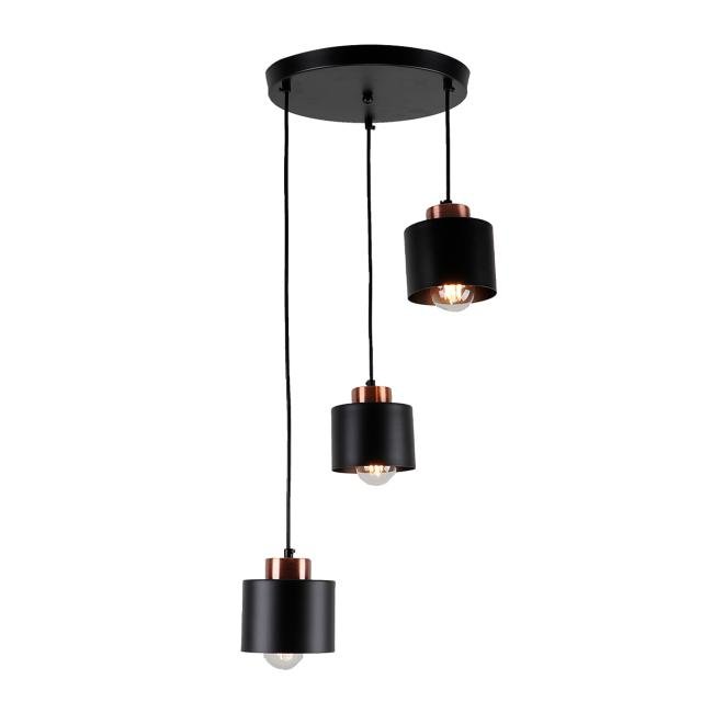 Светильник подвесной IMEX Tinto MD.8826-3-P BK+AB