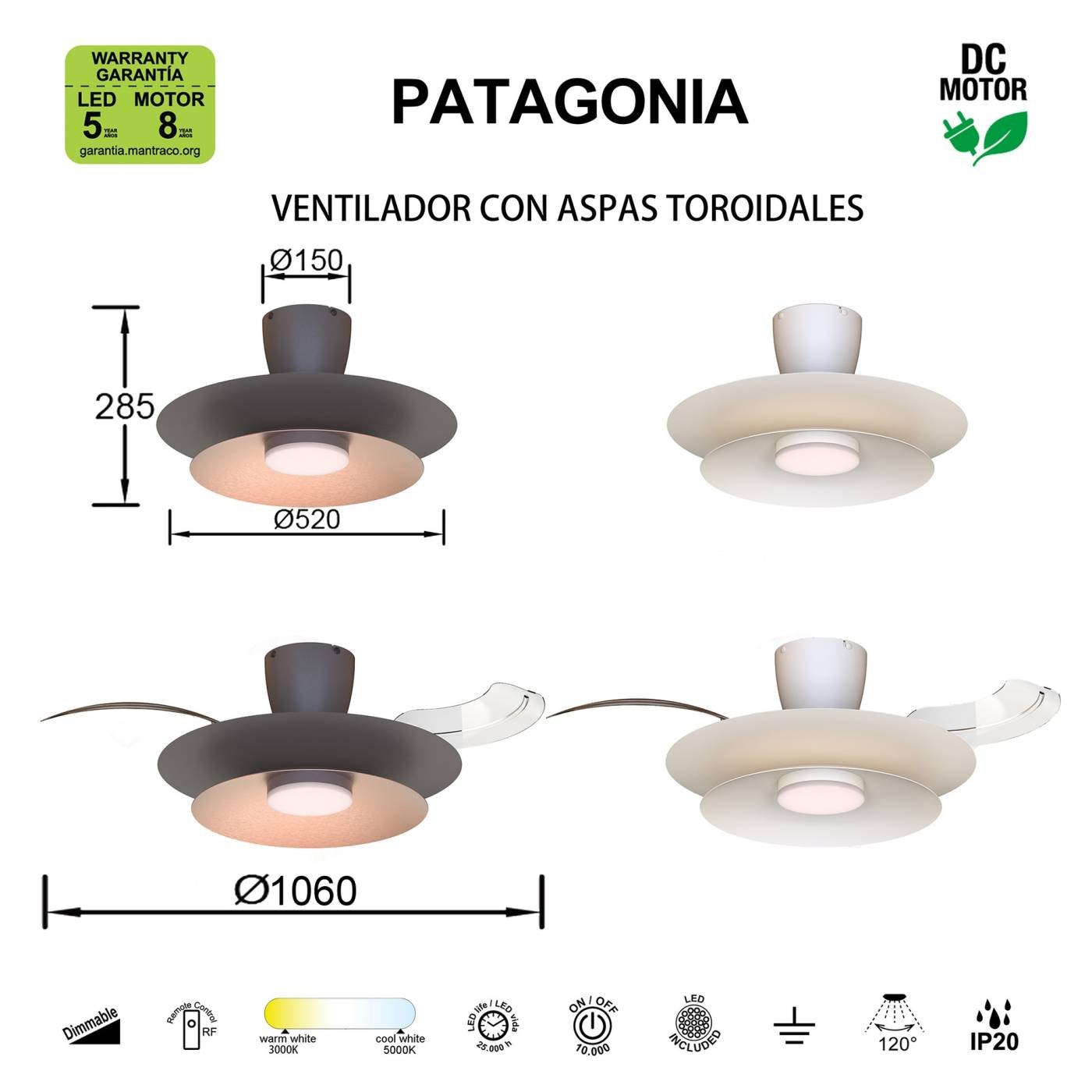 9521 Потолочная люстра PATAGONIA Mantra 9521