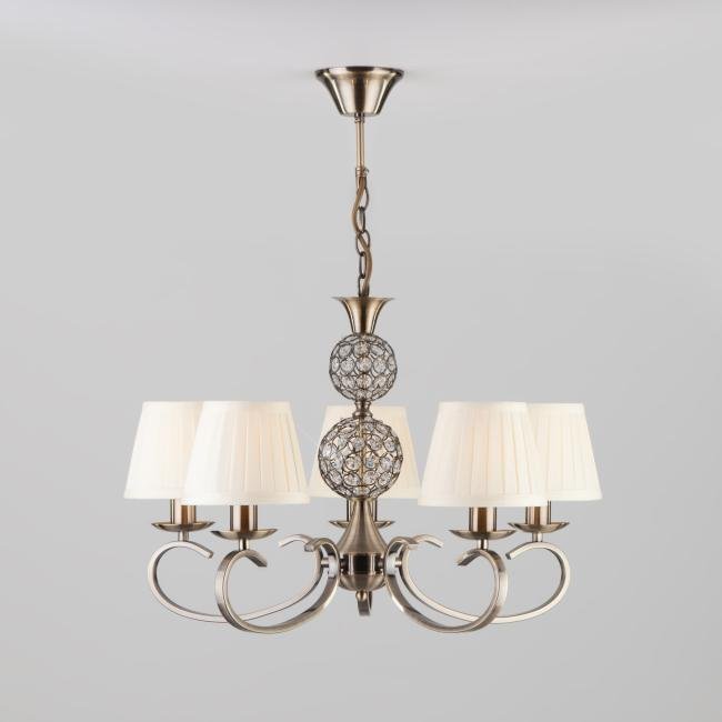 Подвесная люстра Eurosvet Tessa 60089/5 античная бронза