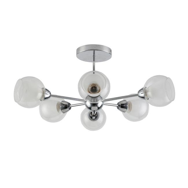 Потолочная люстра ЭкономСвет 60209 60209/6CR WT+CL