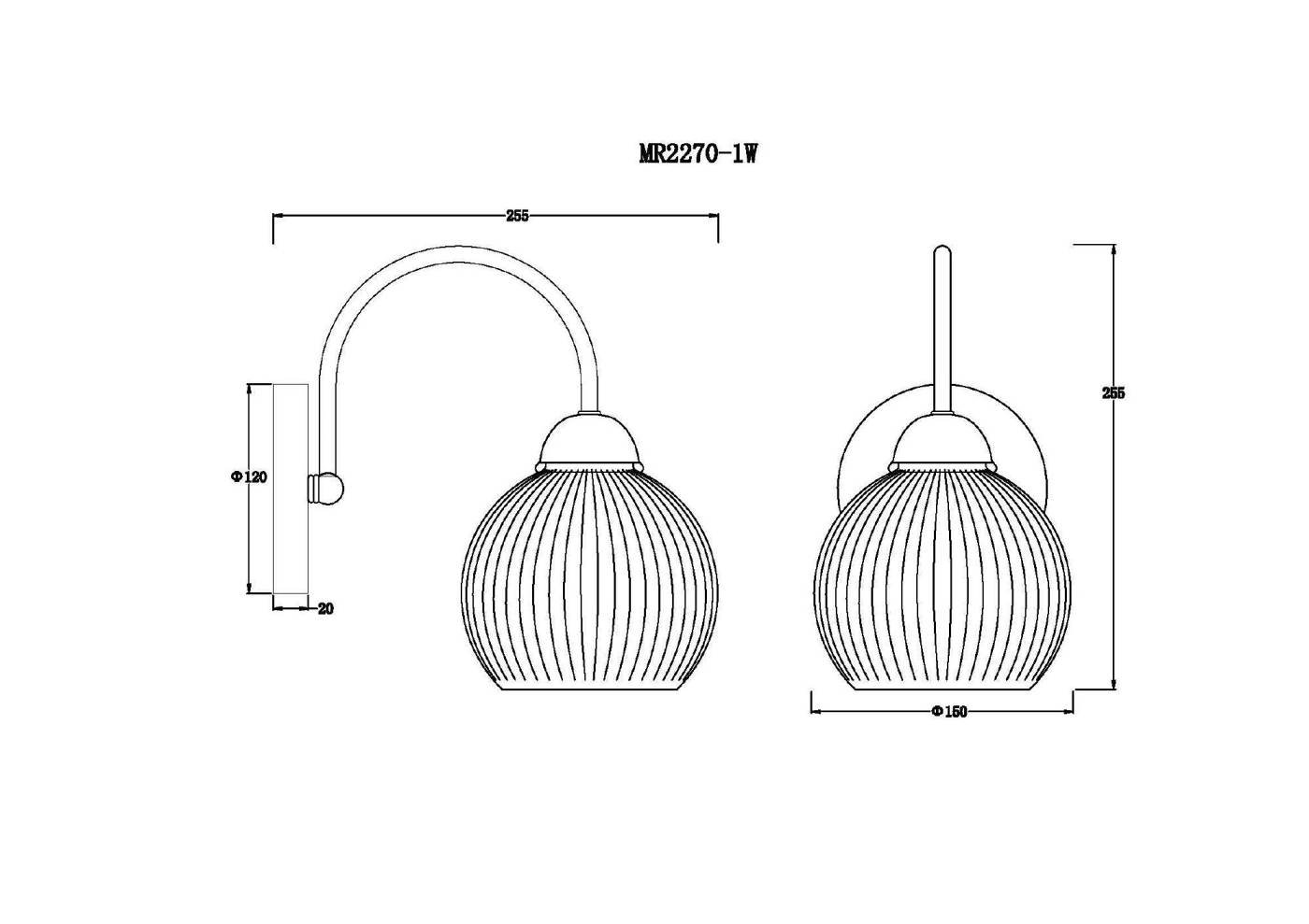 Настенное бра MyFar Flora MR2270-1W
