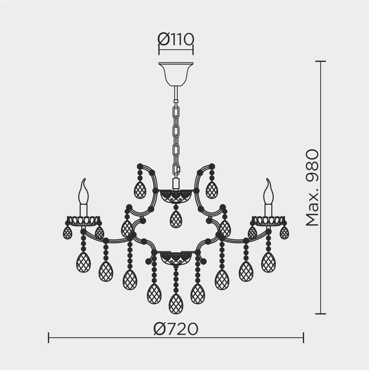 Подвесная люстра ML Modelux ML.7003.8P