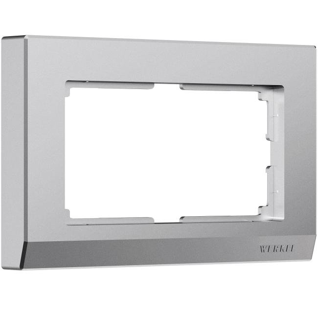 W0081865/ Рамка для двойной розетки Stark (серебряный матовый) Рамка Werkel W0081865/ Рамка для двойной розетки Stark (серебряный матовый)