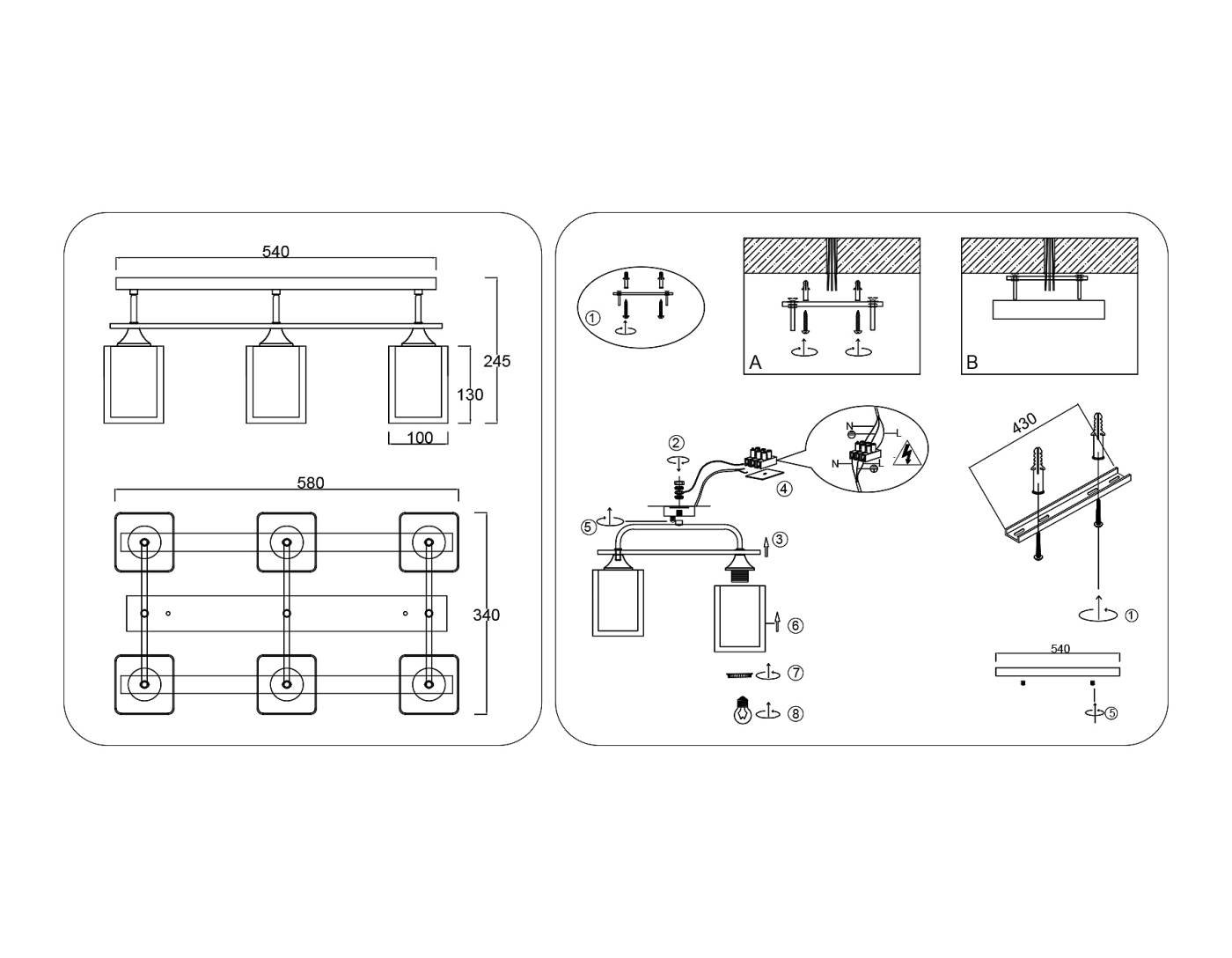 Потолочная люстра Ambrella Loft TR3033247