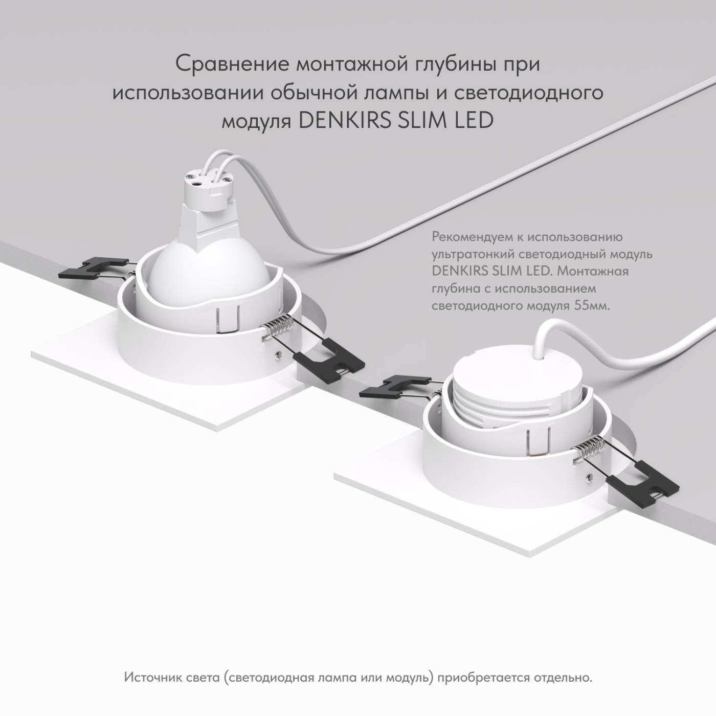 DK3071-WH Встраиваемый светильник Denkirs Dk3020Ww DK3071-WH