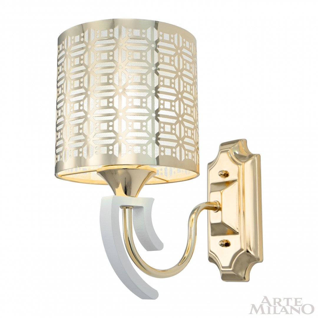 308857/1W Wh/Gd Настенное бра Arte Milano Florentia-8857 308857/1W Wh/Gd