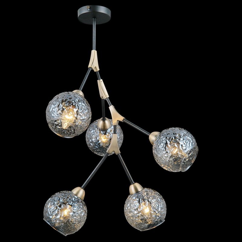 IL0263-5PSQ-79 BK AB Потолочная люстра ILLUMICO IL0263-5PSQ-79 BK AB