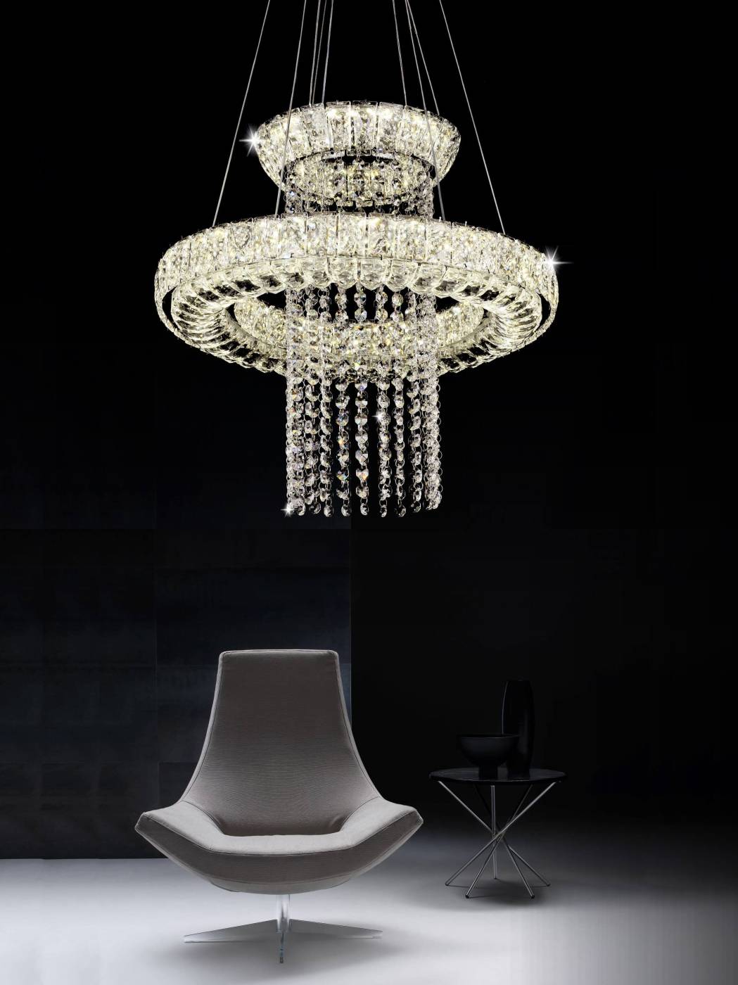 Подвесная хрустальная люстра Lumina Deco DDP 6939