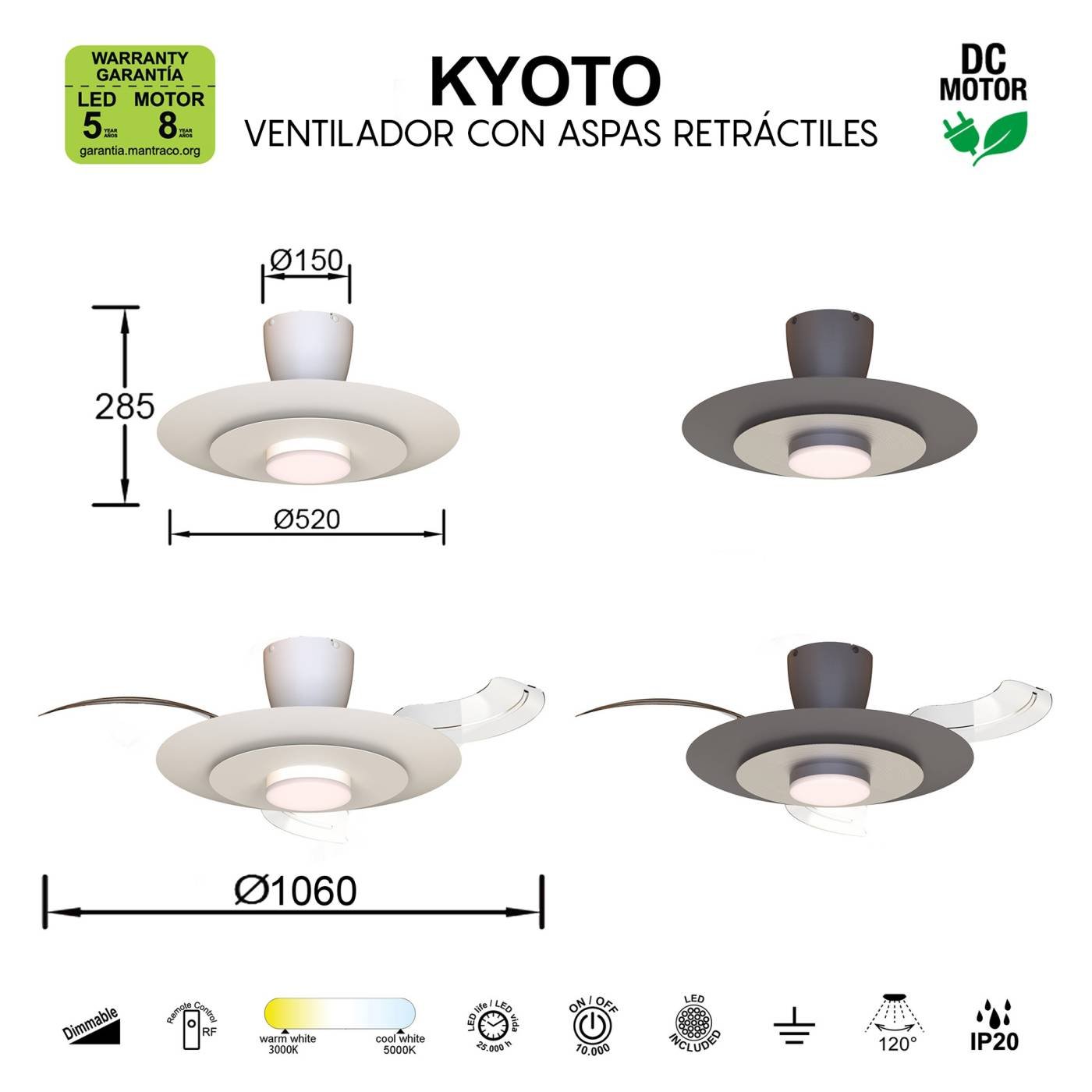 9518 Потолочная люстра KYOTO Mantra 9518