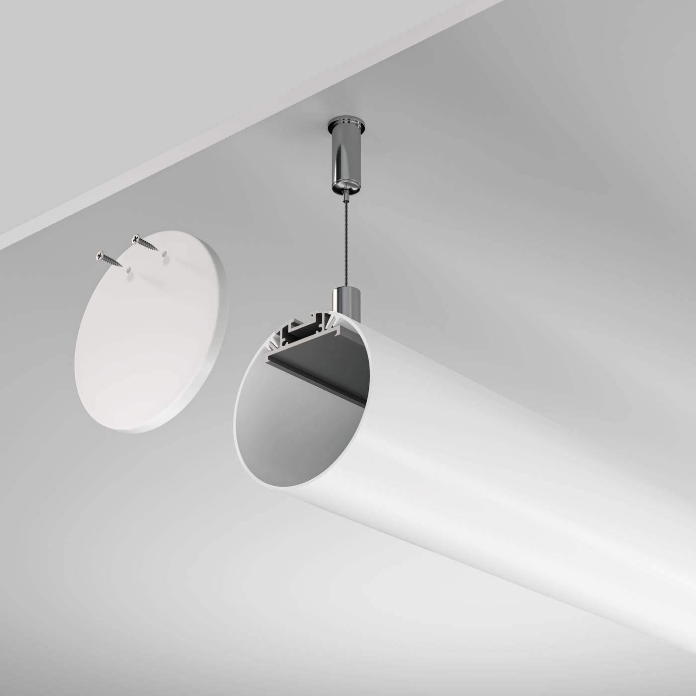 ALM-D60-S-2M Алюминиевый профиль подвесной Maytoni Алюминиевый профиль ALM-D60-S-2M