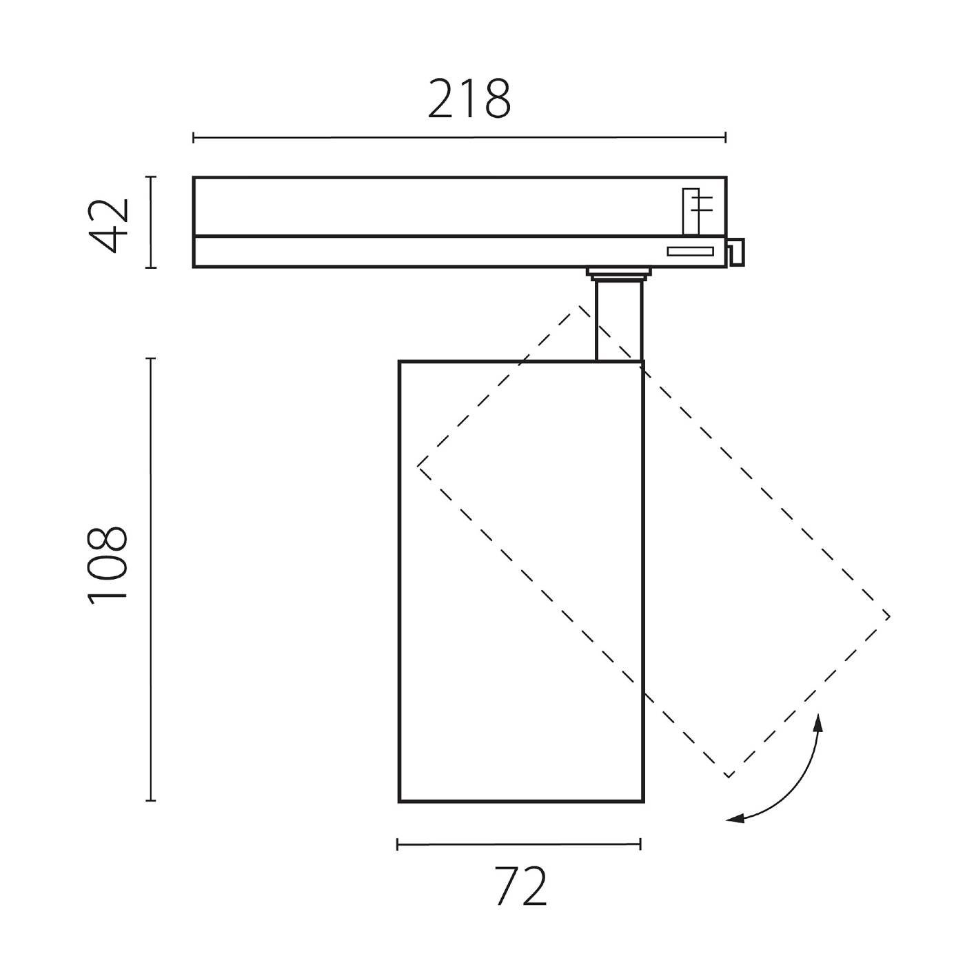 Трековый светильник Lightstar Alta Base A5237TRIAC