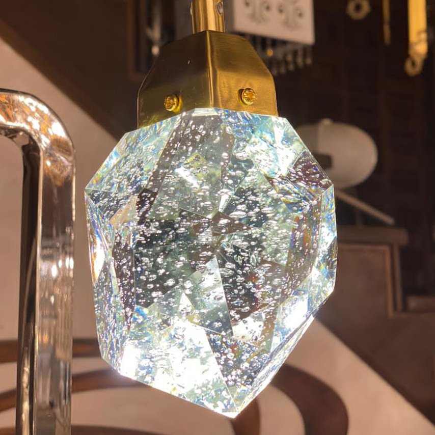 Светильник подвесной Delight Collection Crystal rock OM820083-1G (MD-020B-1 gold)