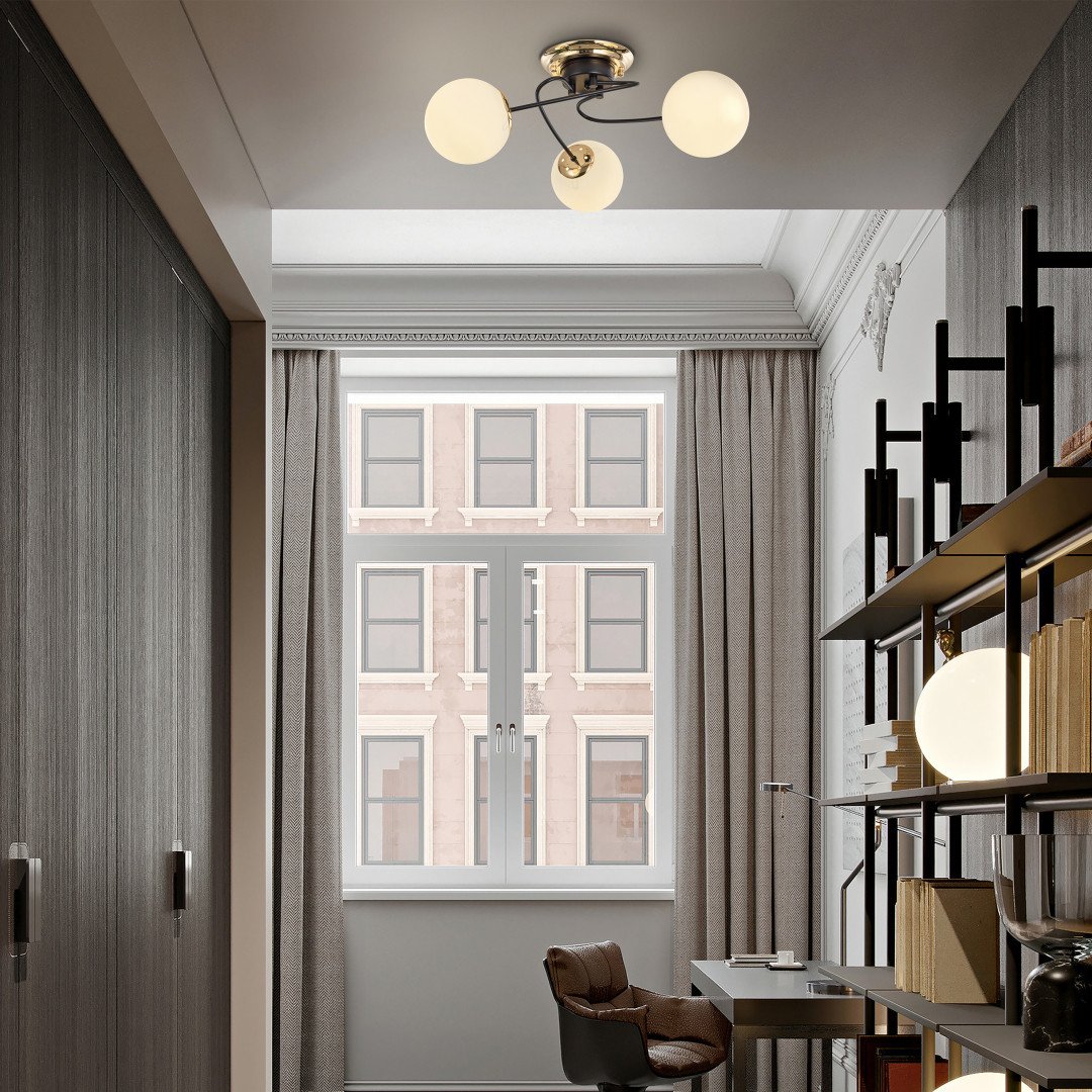 Потолочная люстра Arte Milano Neapolis76408 276408/3 BK/GD