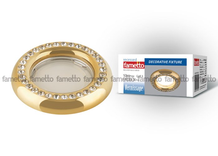DLS-V101 GU5.3 GOLD Встраиваемый светильник Fametto Vernissage DLS-V101 GU5.3 GOLD