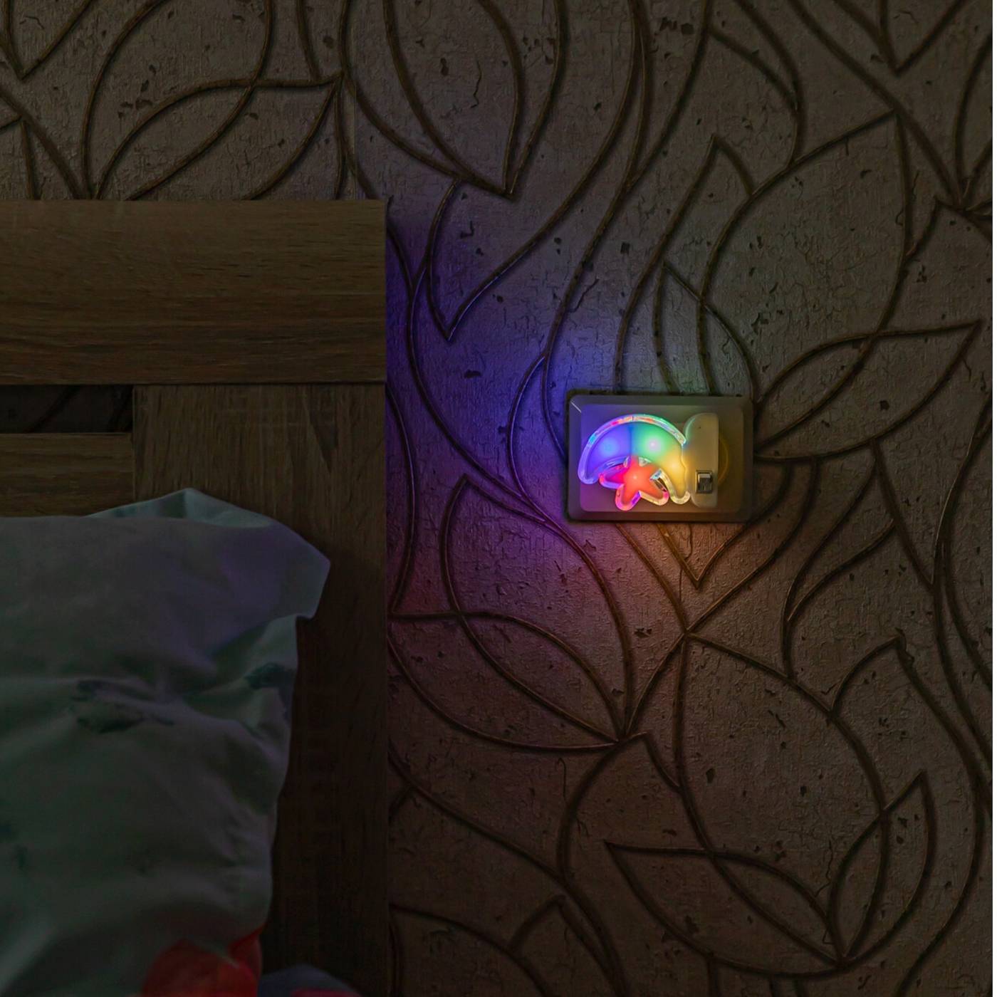 Детский ночник Uniel DTL-301-Месяц со звездочкой/RGB/4LED/0,5W
