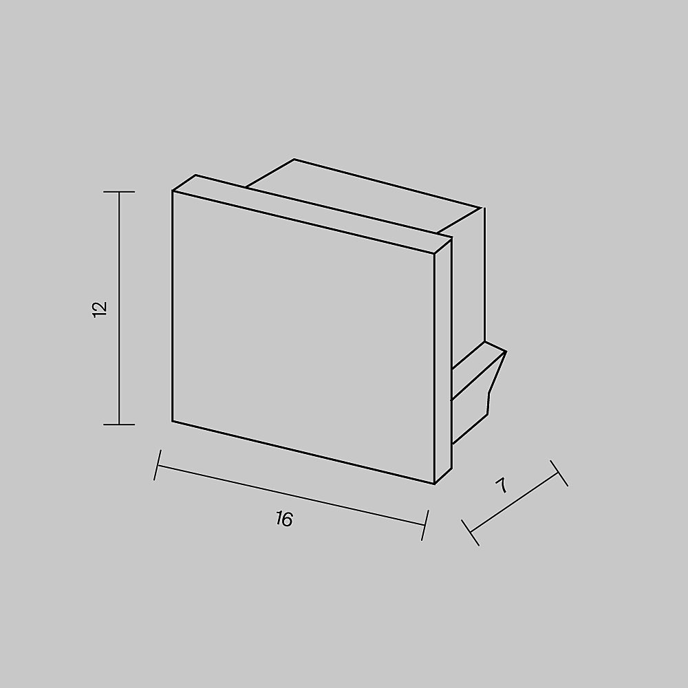 642022 Комплект заглушек (для профиля 16х12) 10 шт., Maytoni Накладной профиль 642022