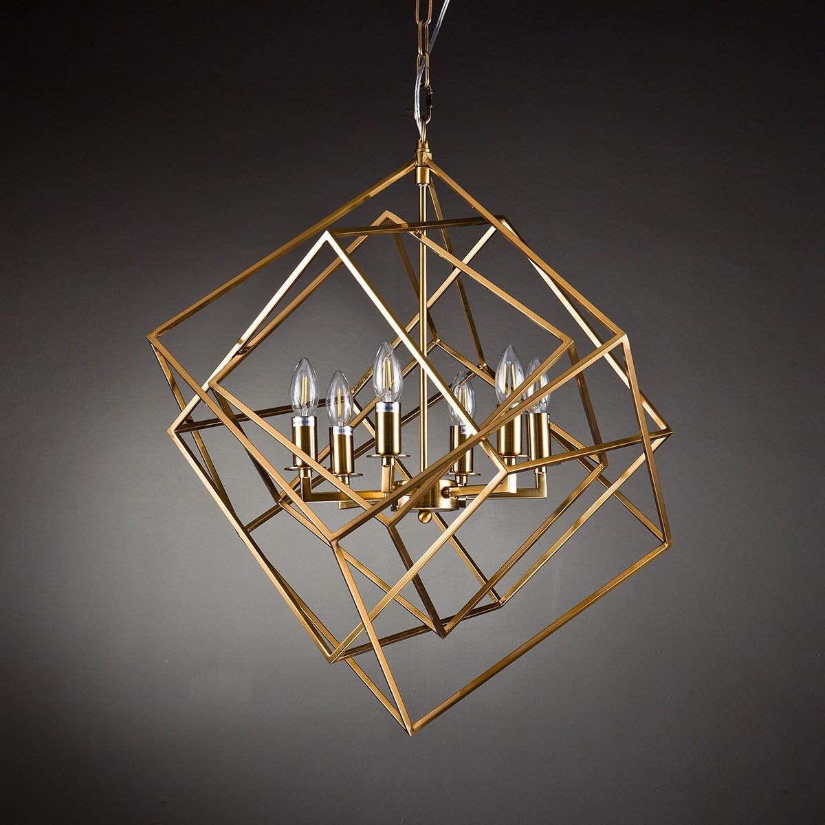 KM0282P-6 brass Подвесная люстра Delight Collection Matrix KM0282P-6 brass