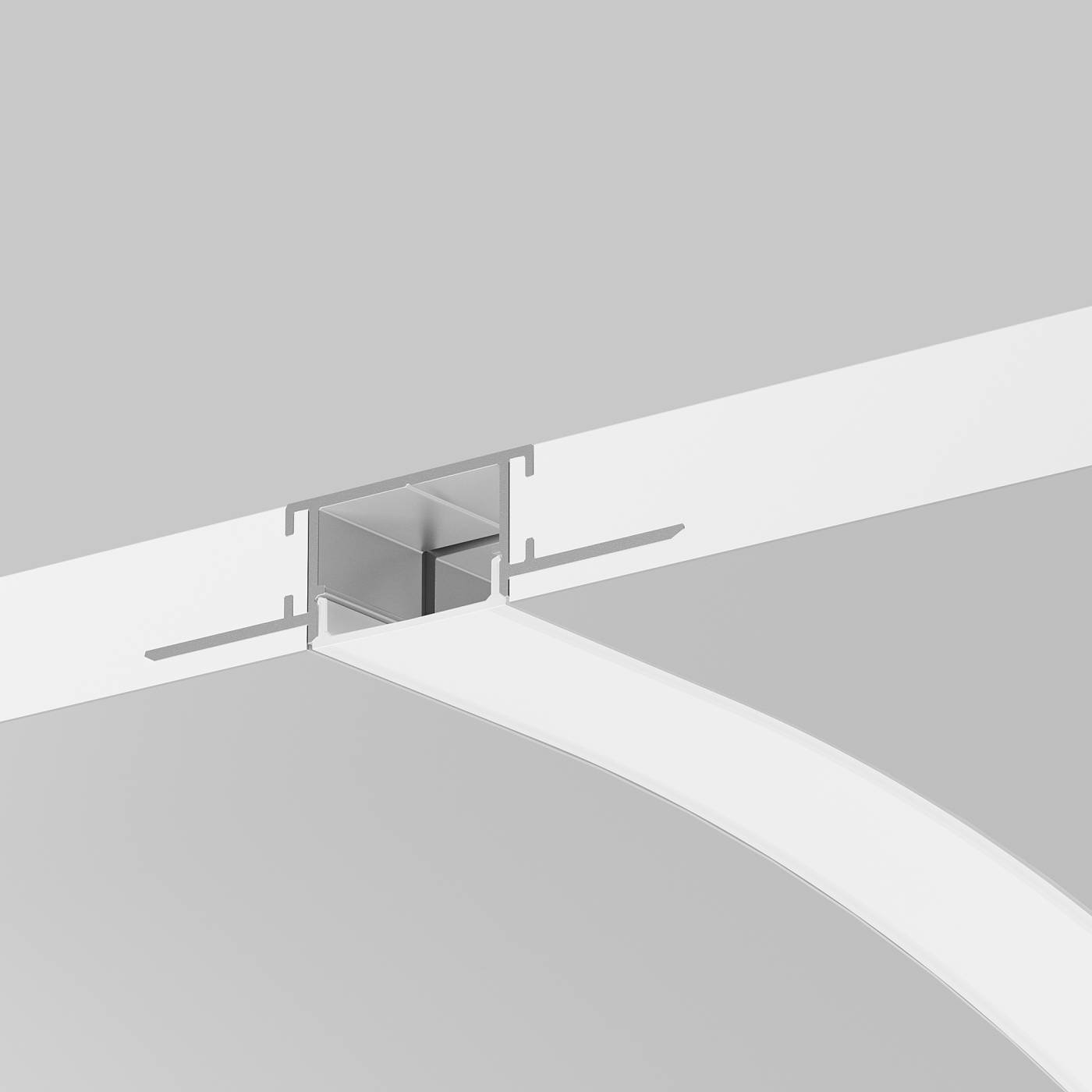 Алюминиевый профиль встраиваемый с вертикальным изгибом Maytoni Встраиваемый со скрытым фланцем профиль 636005