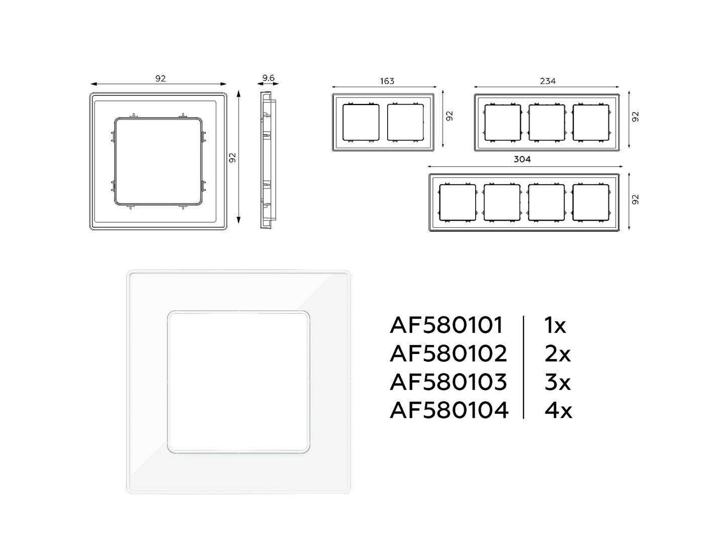 AF580101 Рамка Ambrella Volt Arctic AF580101