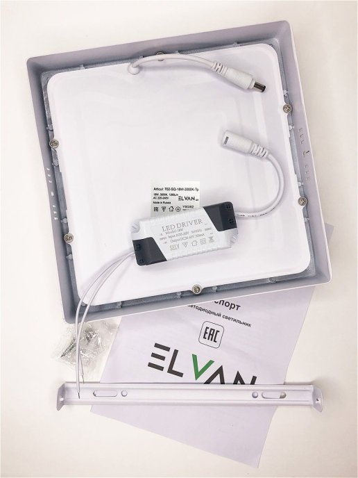 Светильник потолочный Elvan 702 NLS-702SQ-18W-WH-Wh
