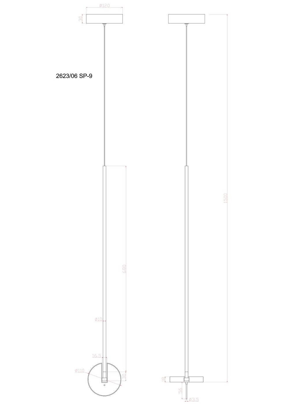 2623/06 SP-9 Светильник подвесной Divinare Malcone 2623/06 SP-9