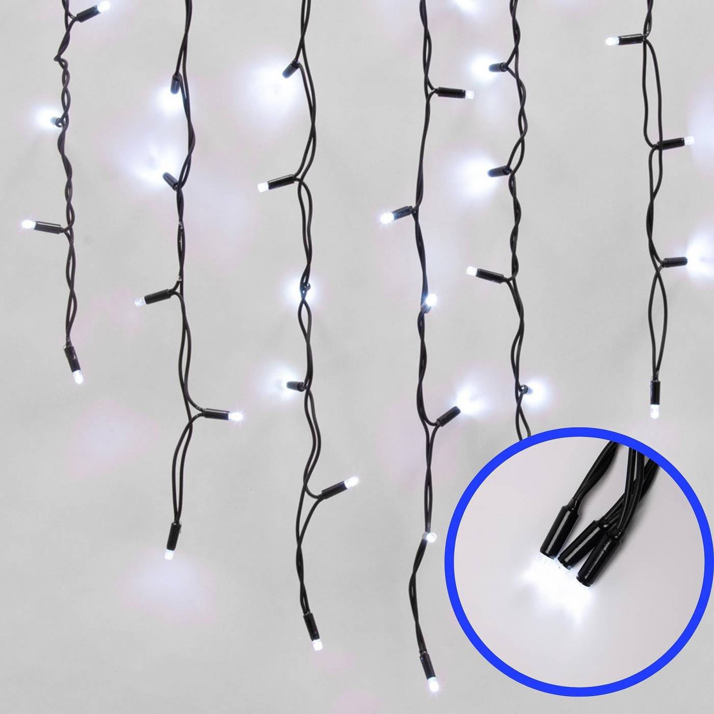 ULD-B3010-200/TBK WHITE IP67 Бахрома светодиодная с эффектом мерцания, 3м Uniel ULD-B3010-200/TBK WHITE IP67