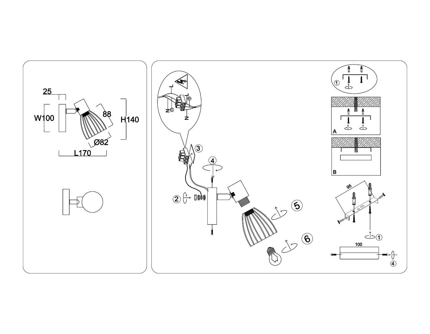Светильник спот Ambrella Loft TR8659
