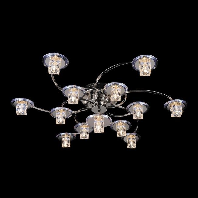 Потолочная люстра с пультом 7030 Eurosvet 7030/6+6+1 хром/синий