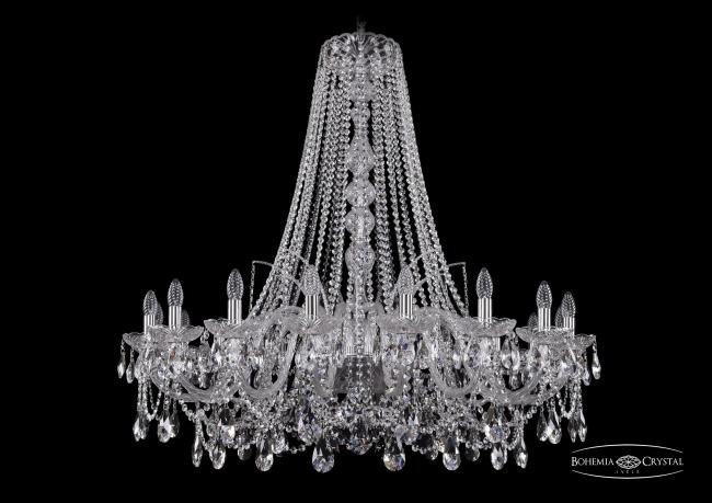 1411/18/400/h-113 Ni Подвесная хрустальная люстра 1411 Bohemia 1411/18/400/h-113 Ni