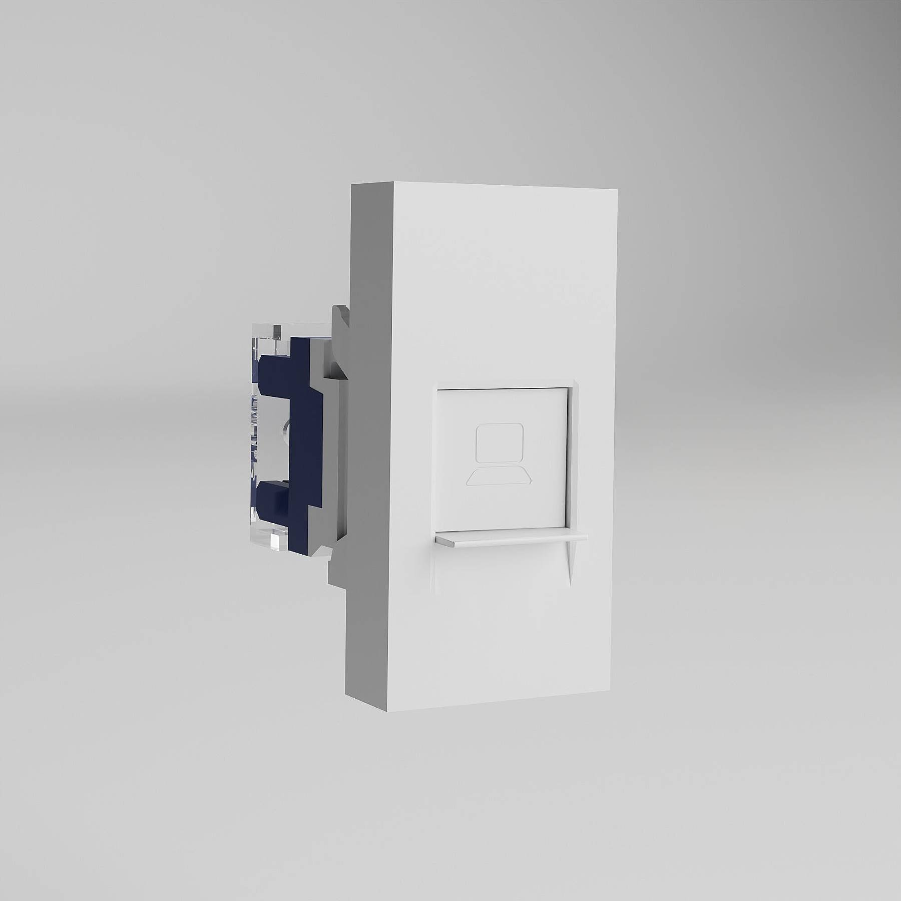 W1281101/ Модульная розетка Ethernet RJ-45 6 cat. 22,5*45 (белый) Розетка Werkel W1281101/ Модульная розетка Ethernet RJ-45 6 cat. 22,5*45 (белый)